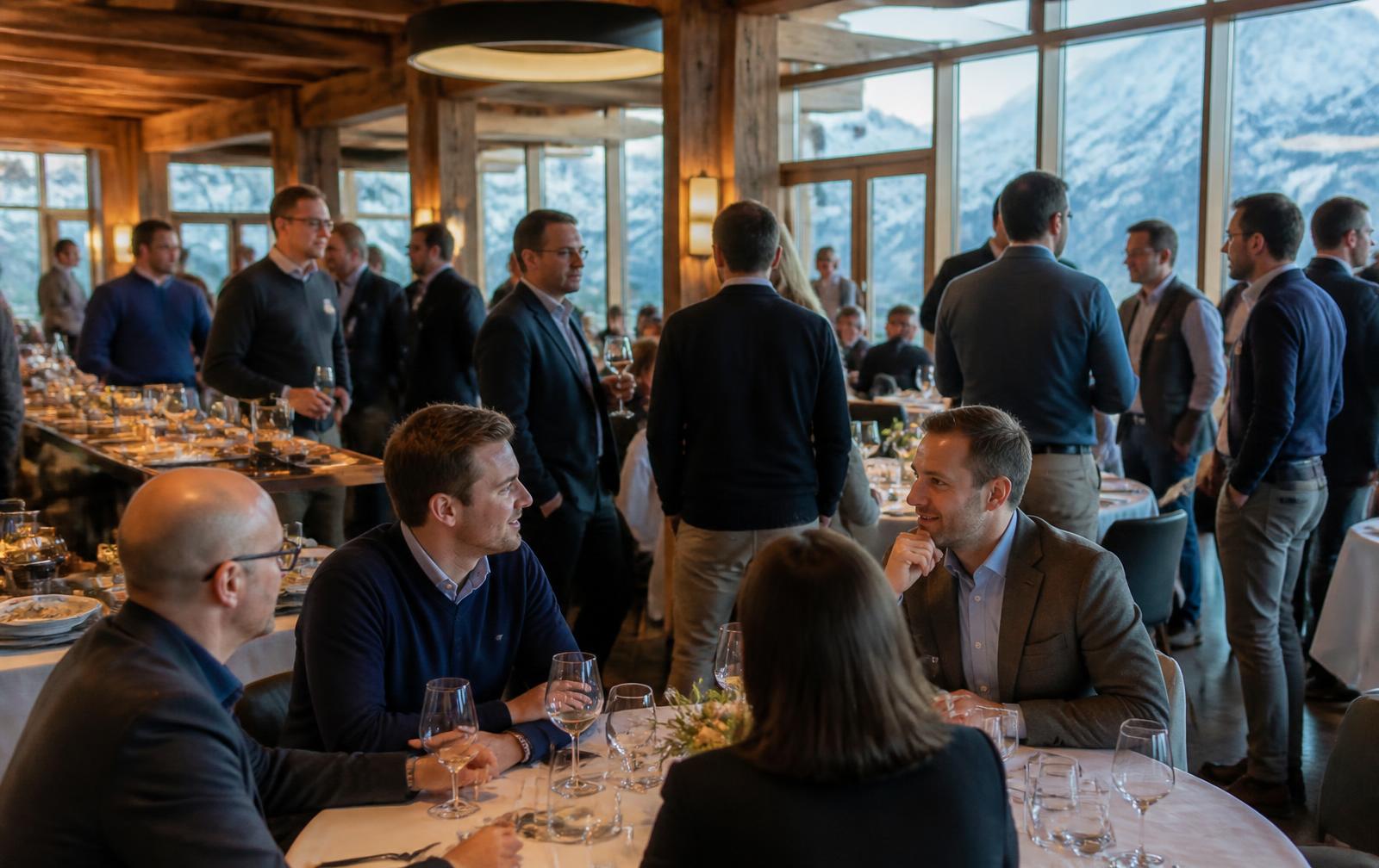 Firmenveranstaltung mit Gästen im Gasthaus